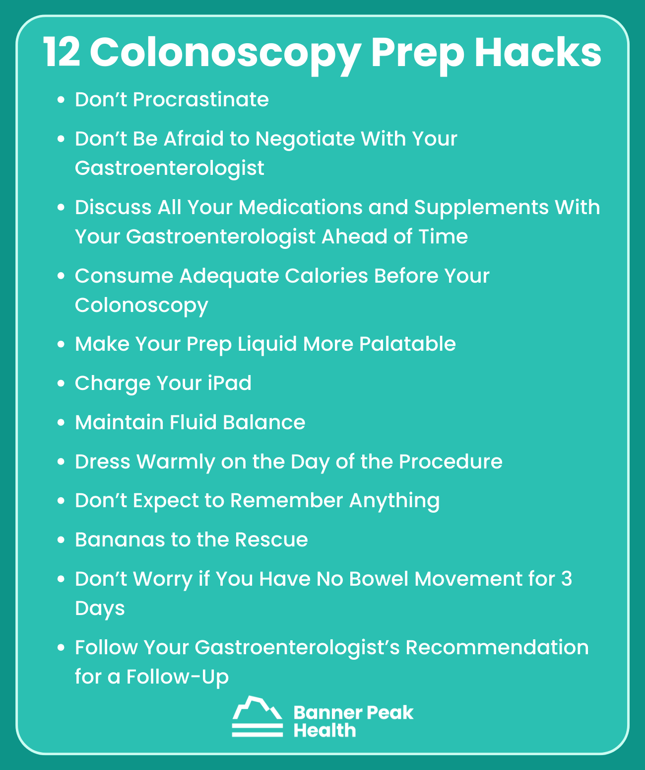 Infographic: 12 Colonoscopy Prep Hacks for Better Results