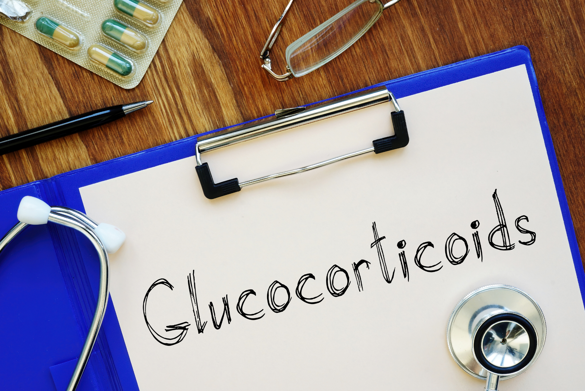 Glucocorticoids shown as an example of a regional steroid injection.